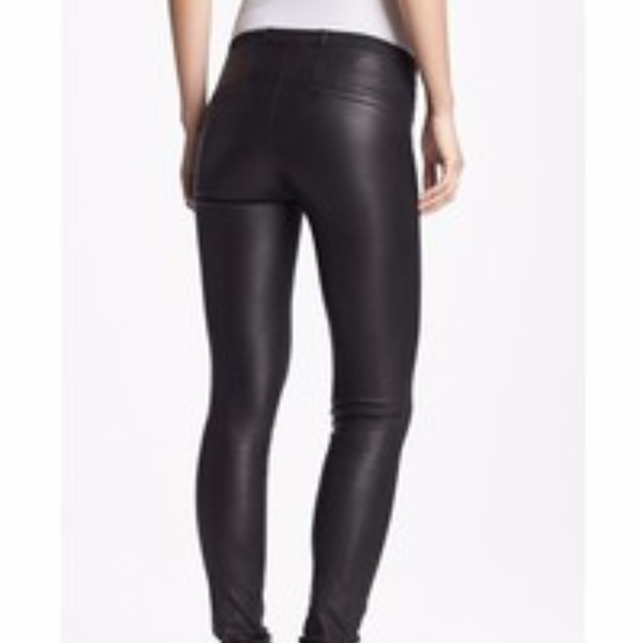 HELMUT LANG STRETCH LEATHER LEGGINGS - Picture 1 of 5